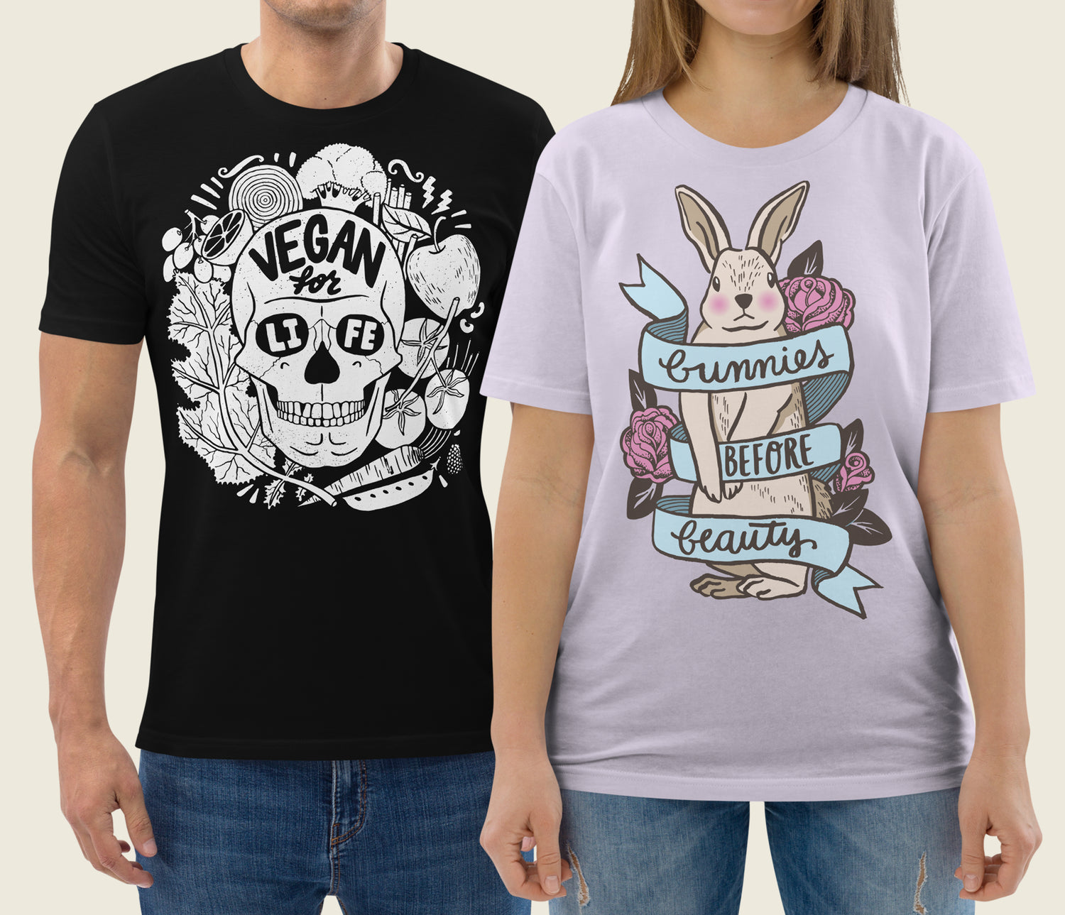100% organic vegan shirts with vegan messages