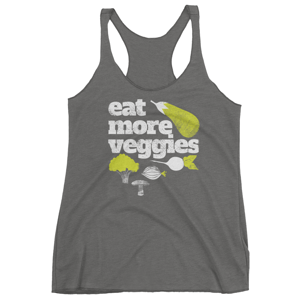 Vegan Tank Top - Eat More Veggies And Greens - Premium Heather
