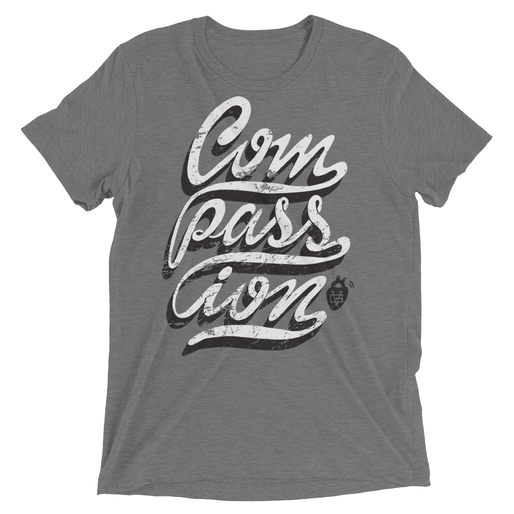 Vegan T-Shirt - Compassion Shirt - Grey