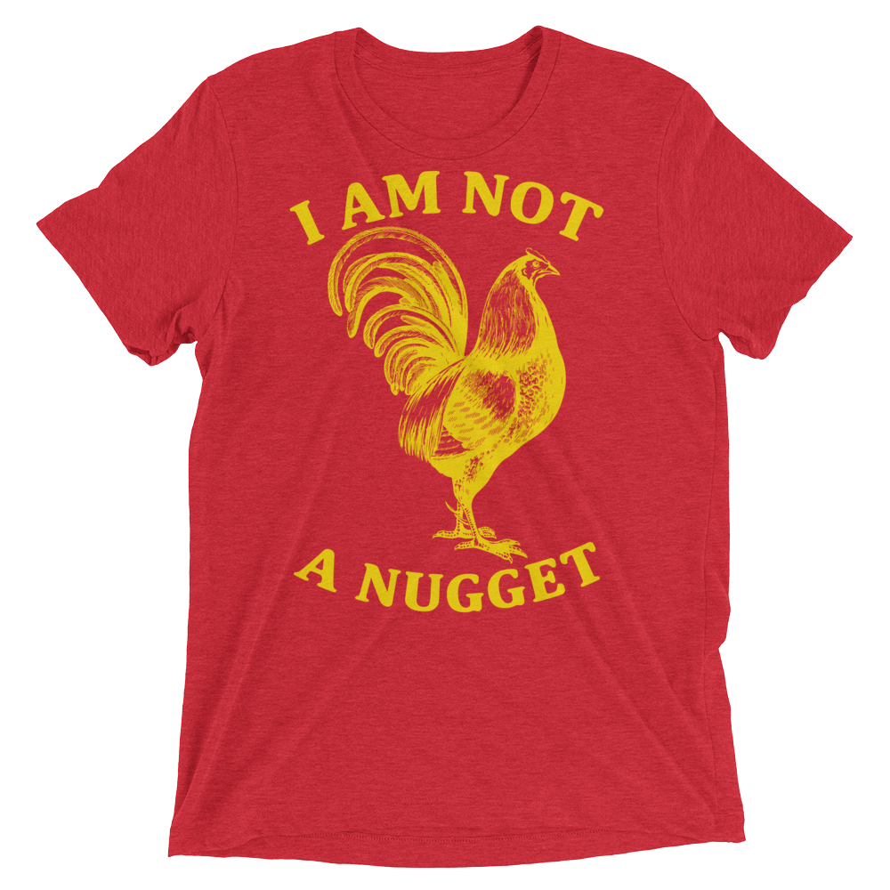 Vegan T-Shirt - I am not a nugget - Red