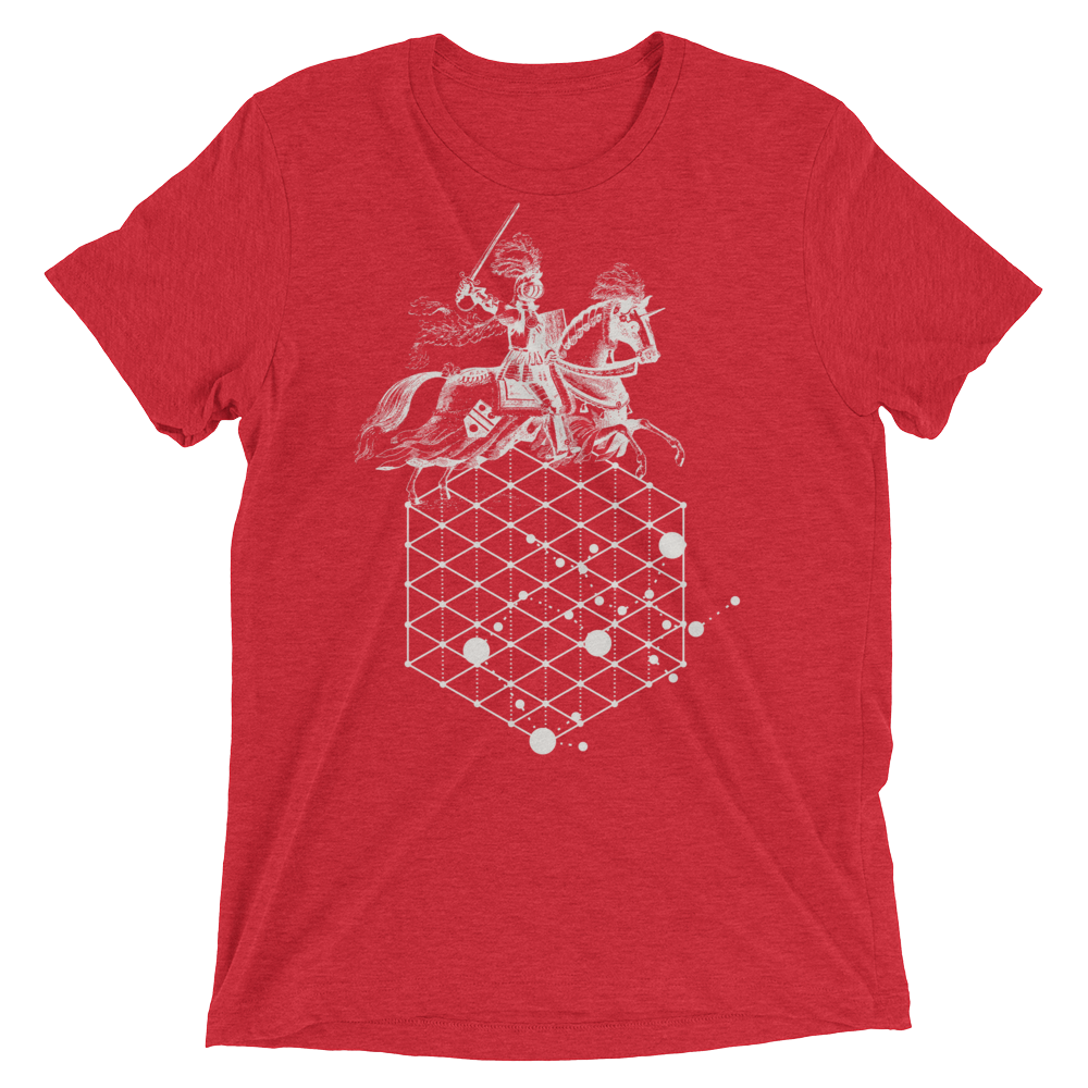 Sacred Geometry Shirt - Hexagonal Grid Horse - Red