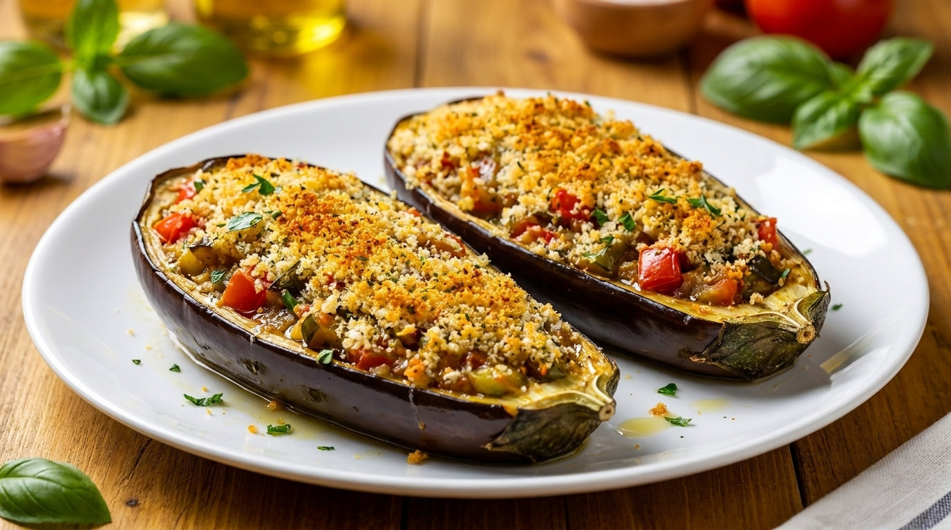 Vegan Stuffed Eggplant