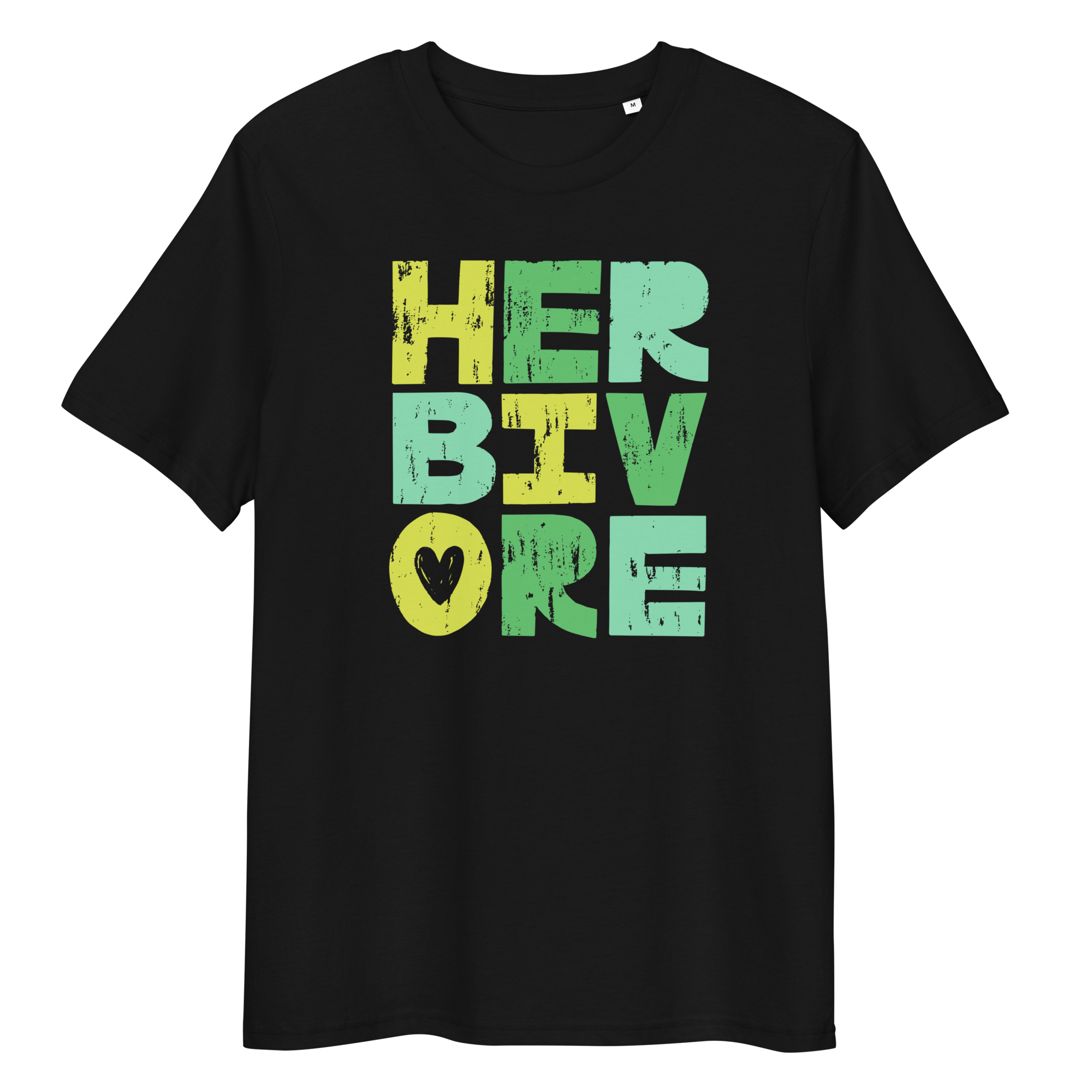 Vegan T-Shirt - Herbivore Heart - Black