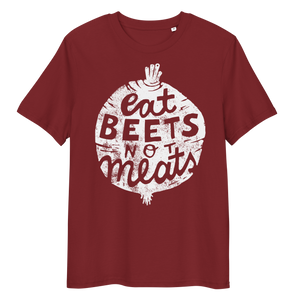 Vegan T-Shirt - Eat Beets not Meats - Burgundy
