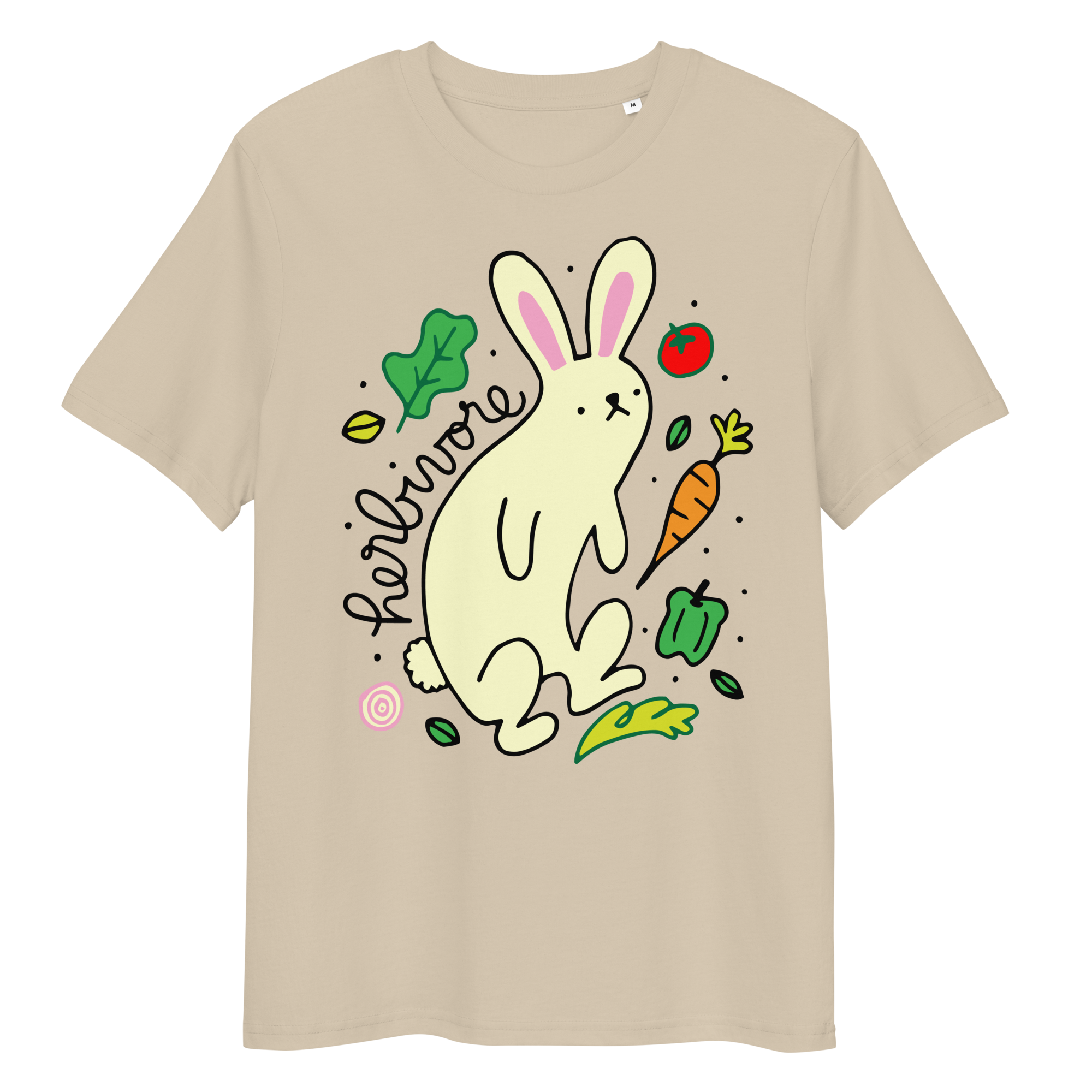 Vegan T-Shirt - Herbivore Rabbit - Desert Dust
