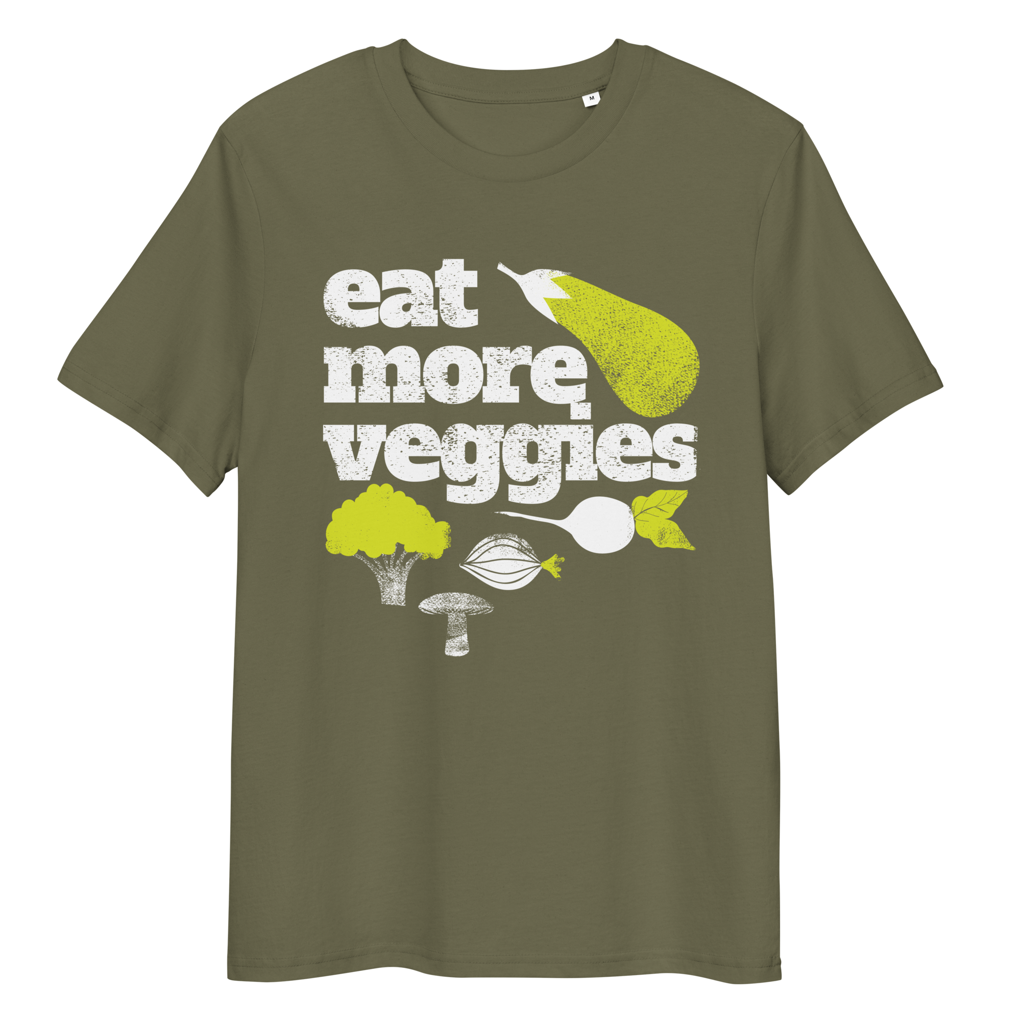 Vegan T-Shirt - Eat more Veggies - Khaki
