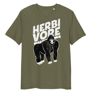 Vegan T-Shirt - Herbivore Gorilla - Khaki
