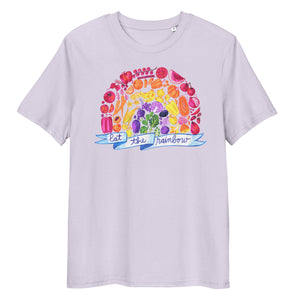 Vegan T-Shirt - Eat the Rainbow - Lavender
