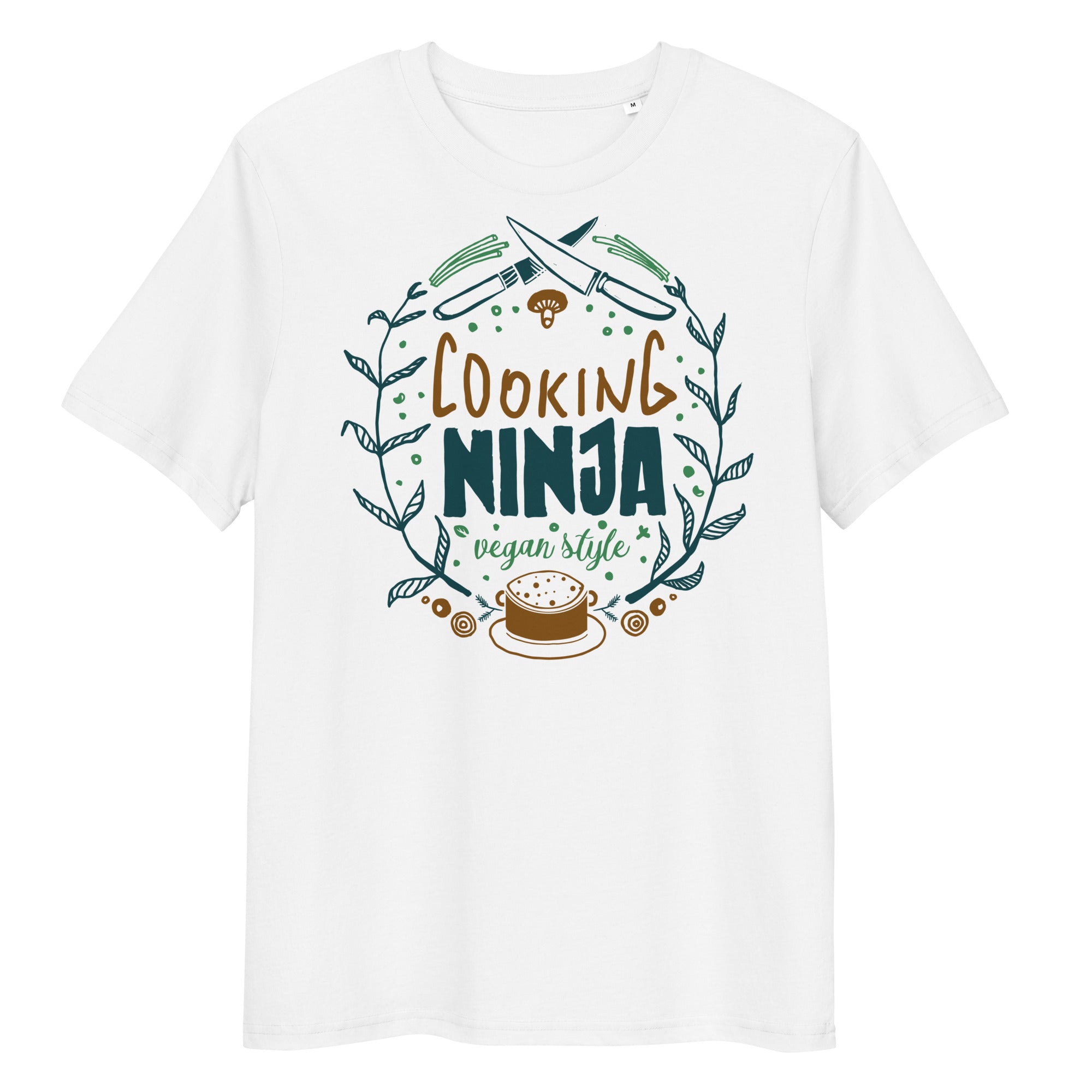 Vegan T-Shirt - Cooking Ninja - White