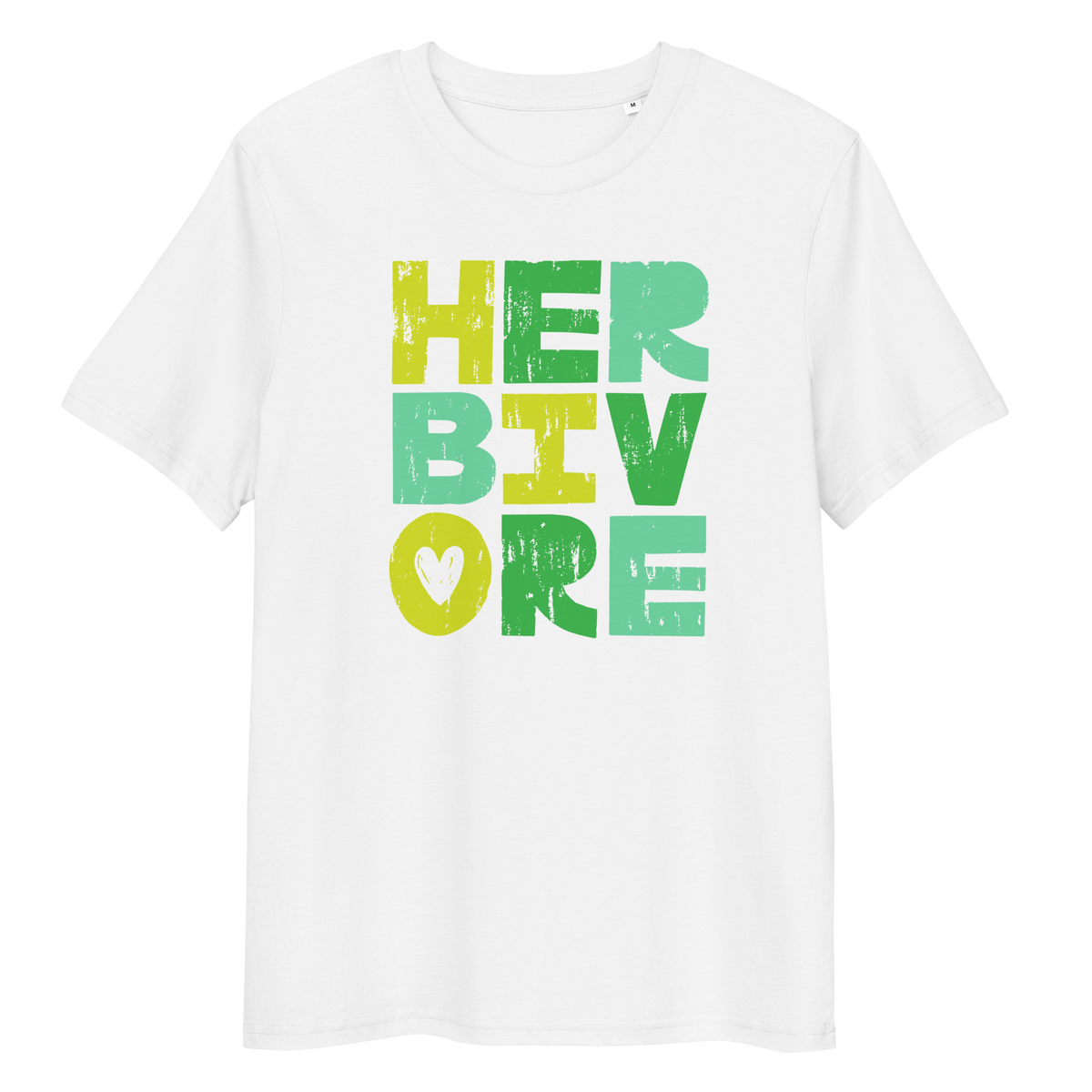 Vegan T-Shirt - Herbivore Heart - White