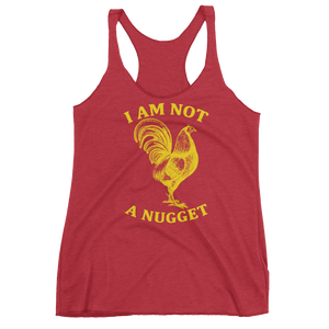 Vegan Tank Top - I Am Not A Nugget - Vintage Red