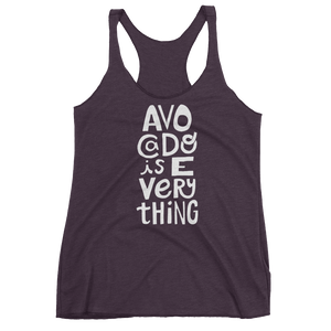 Vegan Tank Top - Avocado is Everything  - Vintage Purple