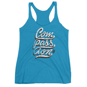 Vegan Tank Top - Compassion - Vintage Turquoise