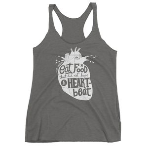 Vegan Tank Top - Eat Food That Did Not Have a Heartbeat - Premium Heather