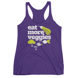 Vegan Tank Top - Eat More Veggies And Greens - Purple Rush