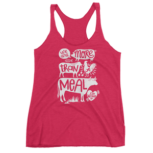 Vegan Tank Top - More Than A Meal - Vintage Shocking Pink