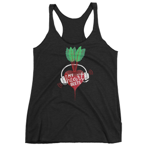 Vegan Tank Top - My Heart Beets - Vintage Black