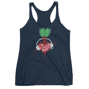 Vegan Tank Top - My Heart Beets - Vintage Navy