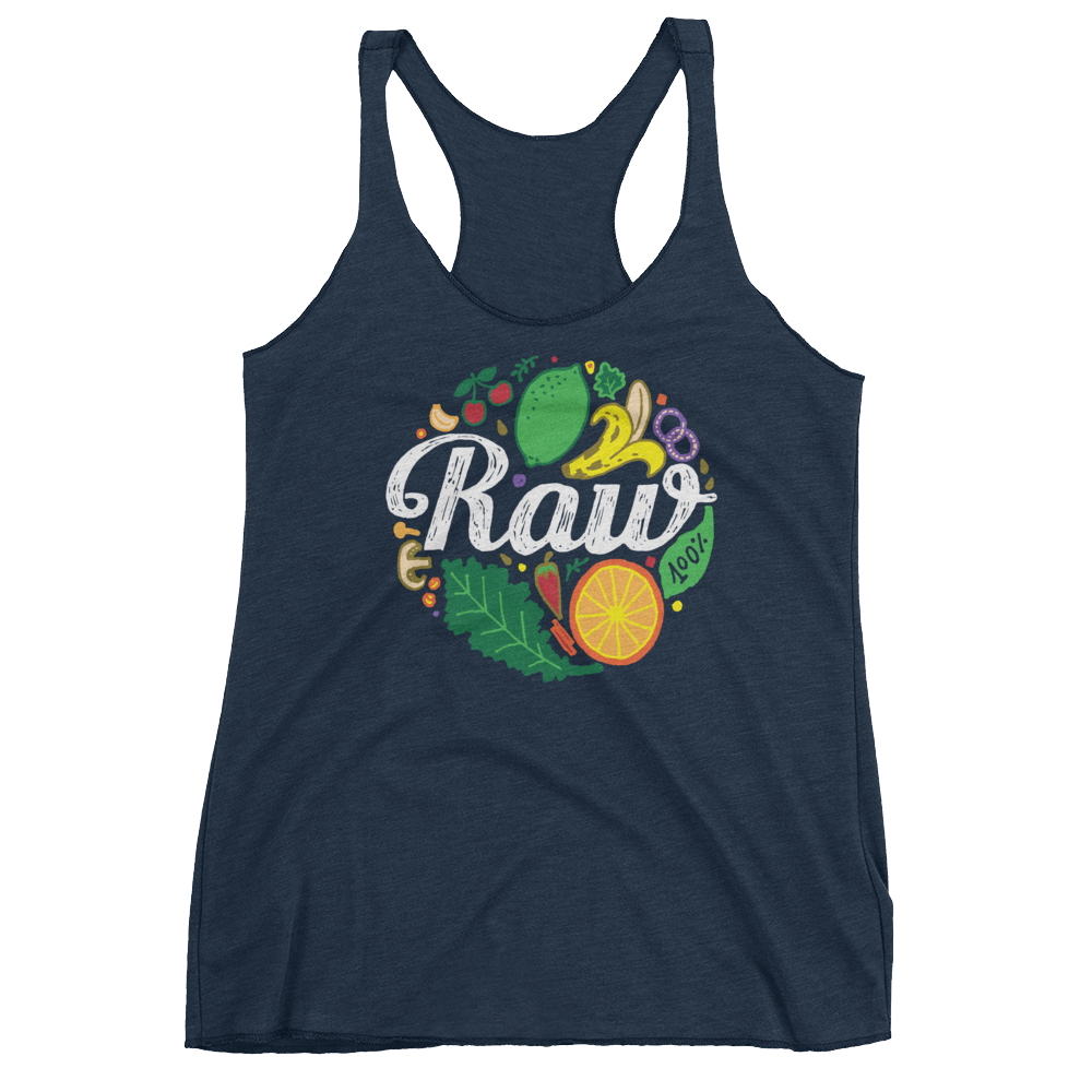 Vegan Tank Top - 100% Raw - Vintage Navy