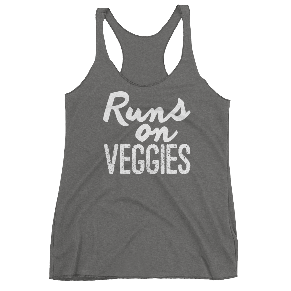 Vegan Tank Top - Runs on Veggies - Premium Heather