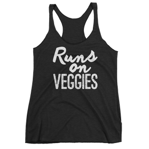 Vegan Tank Top - Runs on Veggies - Vintage Black