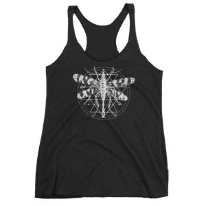 Sacred Geometry Tank Top - Sri Yantra - Vintage Black