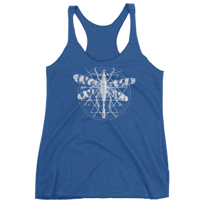 Sacred Geometry Tank Top - Sri Yantra - Vintage Royal