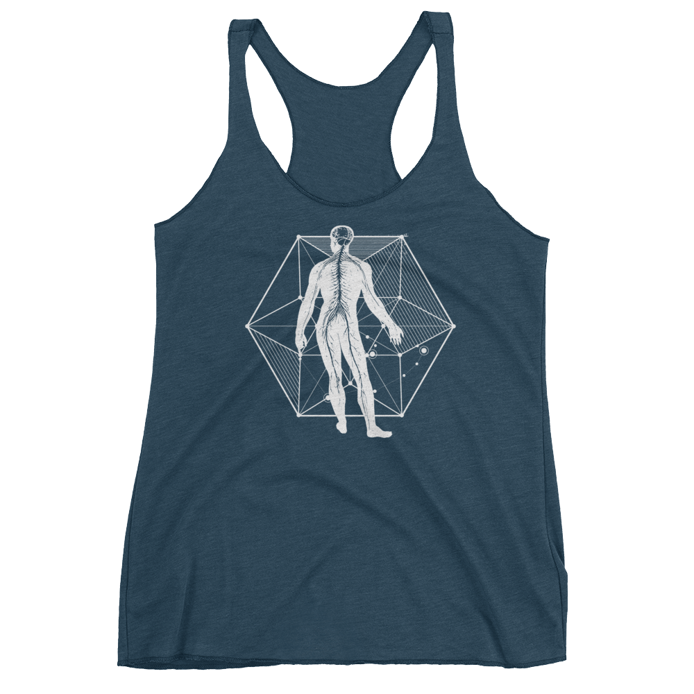 Sacred Geometry Tank Top - Vector Equilibrium - Indigo