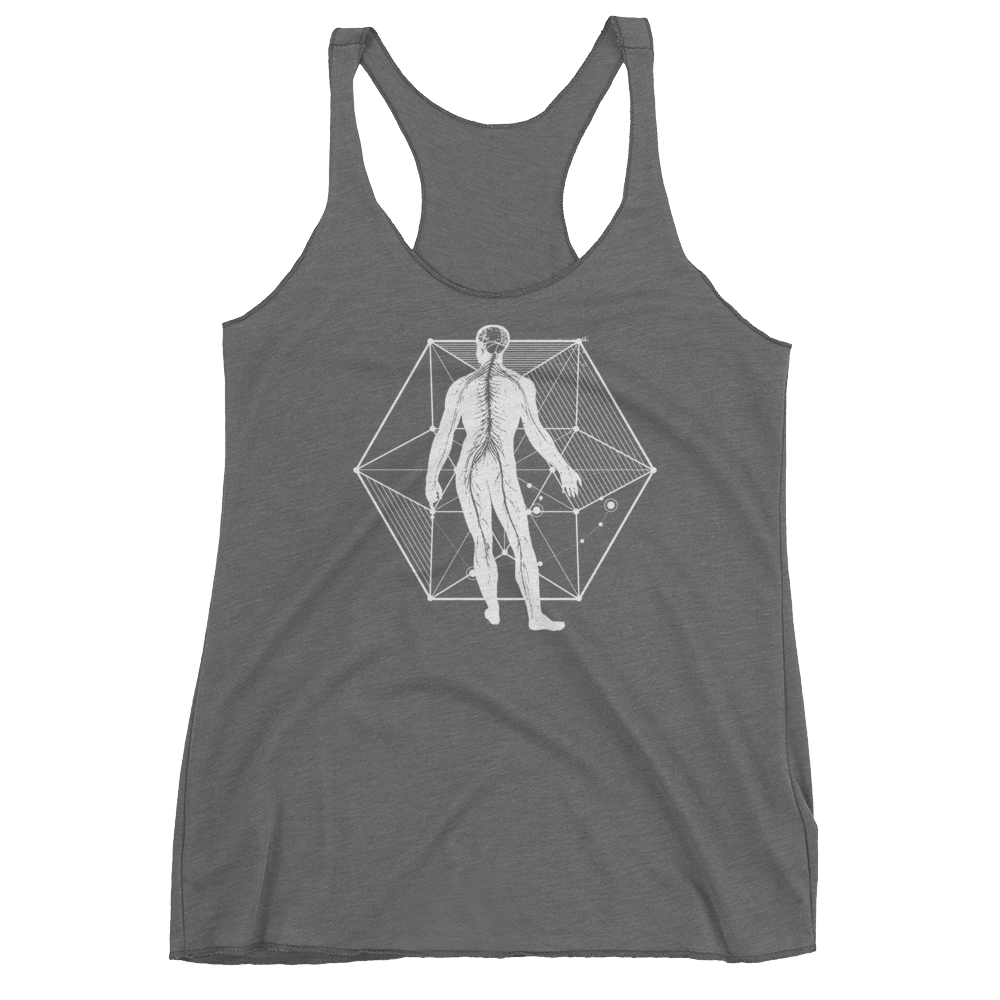 Sacred Geometry Tank Top - Vector Equilibrium - Premium Heather