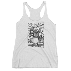 Vegan Tank Top - Vegan Tarot - Heather White