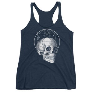 Sacred Geometry Tank Top - Vesica Piscis Eye - Vintage Navy