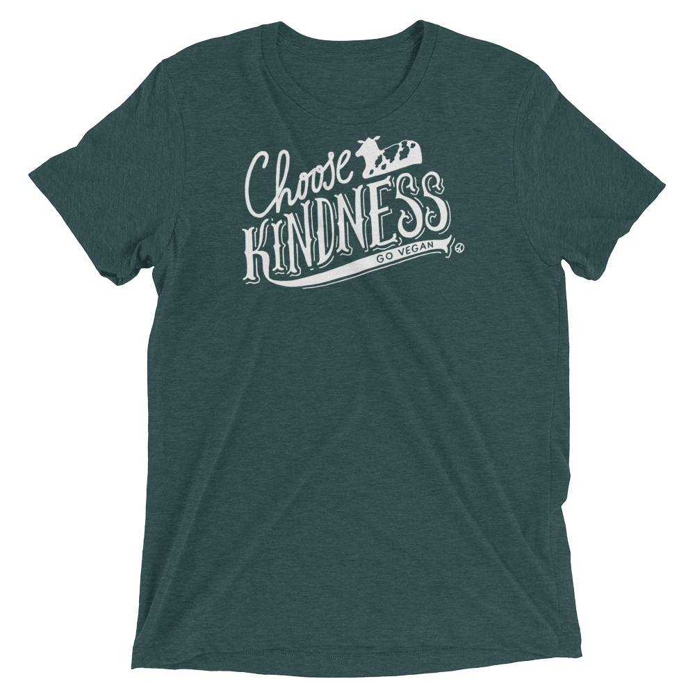 Vegan T-Shirt - Choose Kindness Shirt - Emerald
