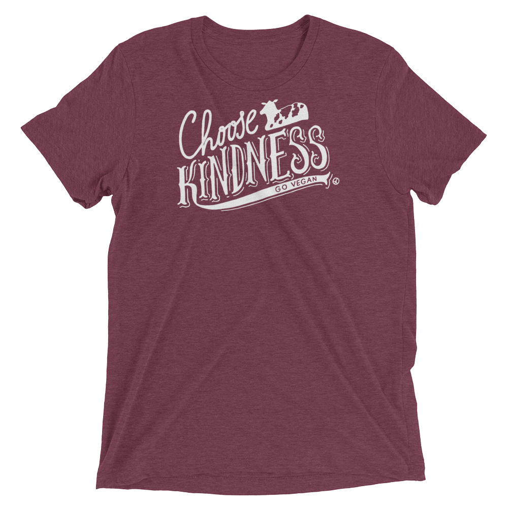 Vegan T-Shirt - Choose Kindness Shirt - Maroon