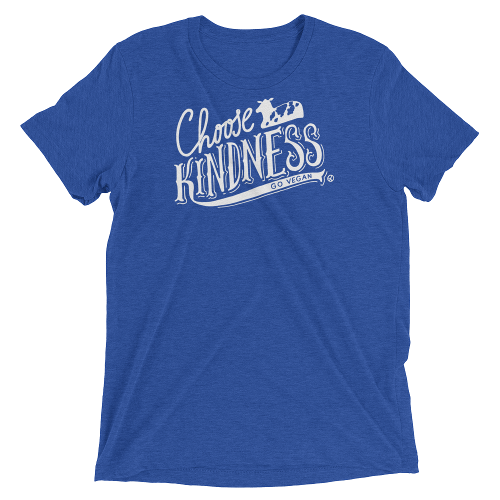 Vegan T-Shirt - Choose Kindness Shirt - True Royal