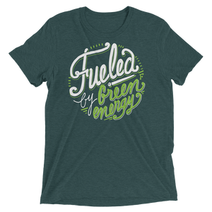 Vegan T-Shirt - Fueled by green energy - Charcoal Black