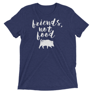 Vegan T-Shirt - Friends not Food - Navy