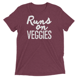 Vegan T-Shirt - Runs on veggies - Maroon