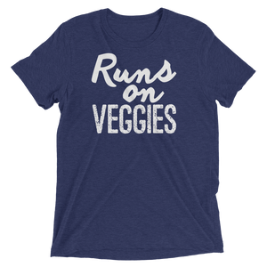 Vegan T-Shirt - Runs on veggies - Navy