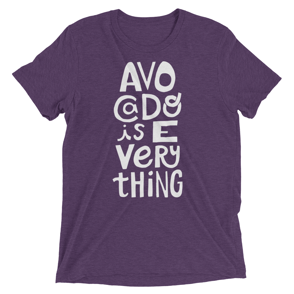 Vegan T-Shirt - Avocado is everything - Purple