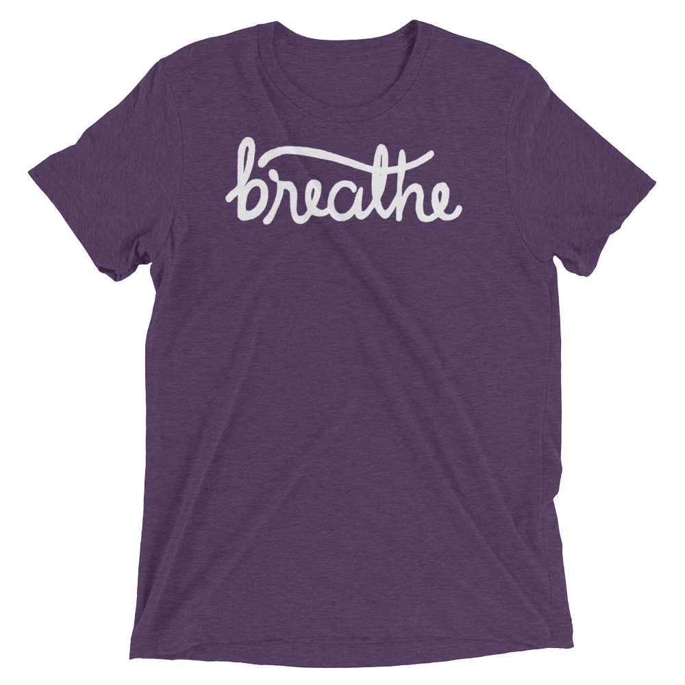 Vegan Yoga Shirt - Breathe - Purple