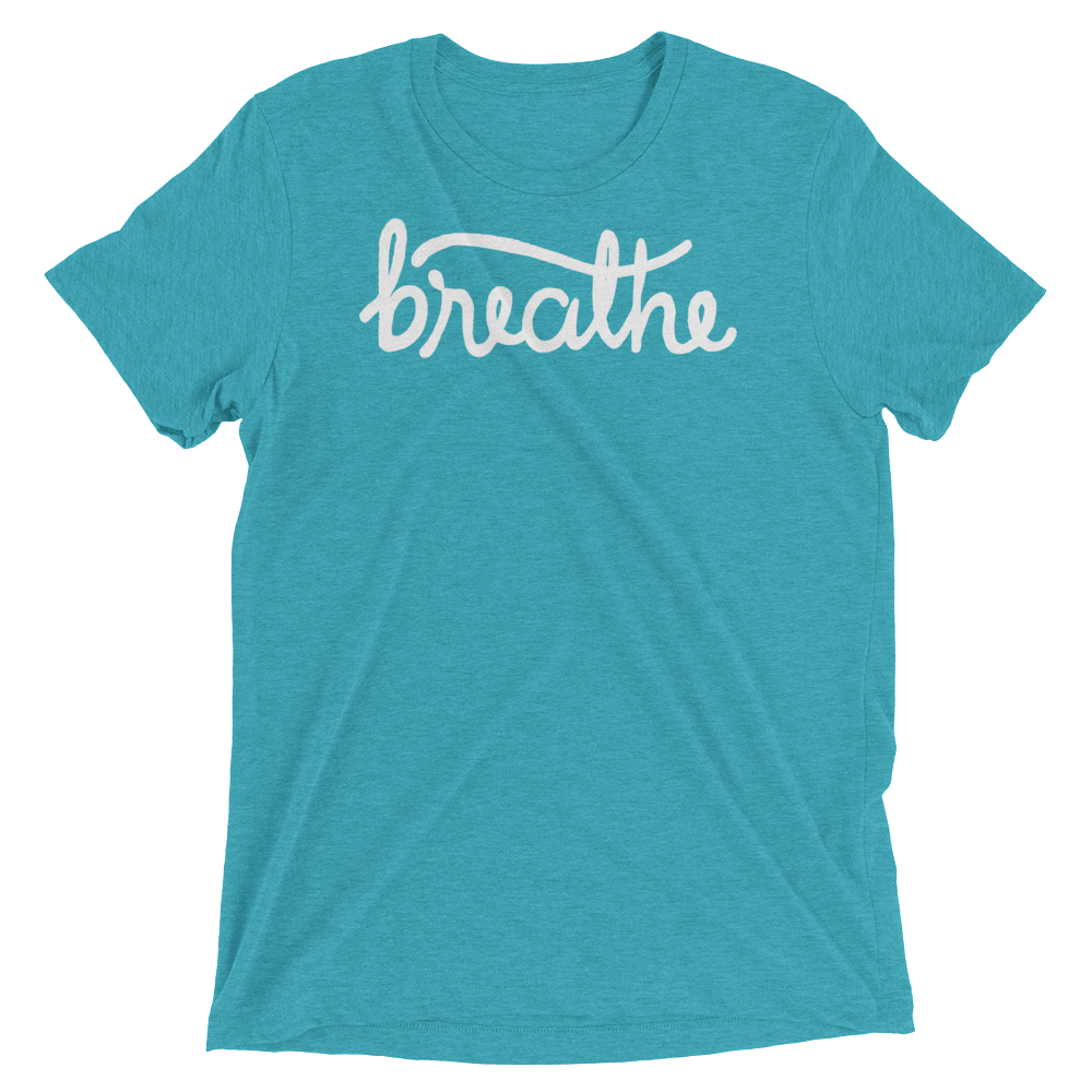 Vegan Yoga Shirt - Breathe - Teal