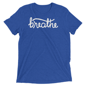 Vegan Yoga Shirt - Breathe - True Royal