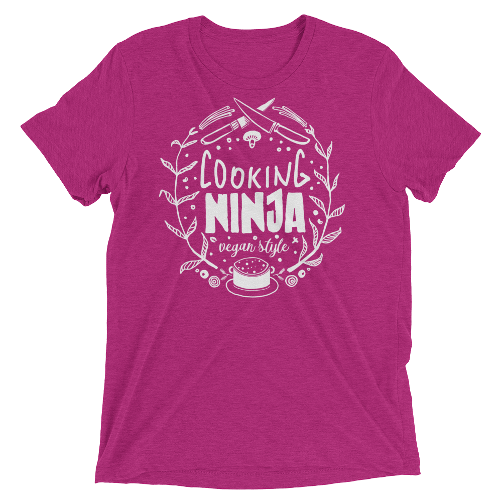 Vegan T-Shirt - Cooking Ninja - Berry