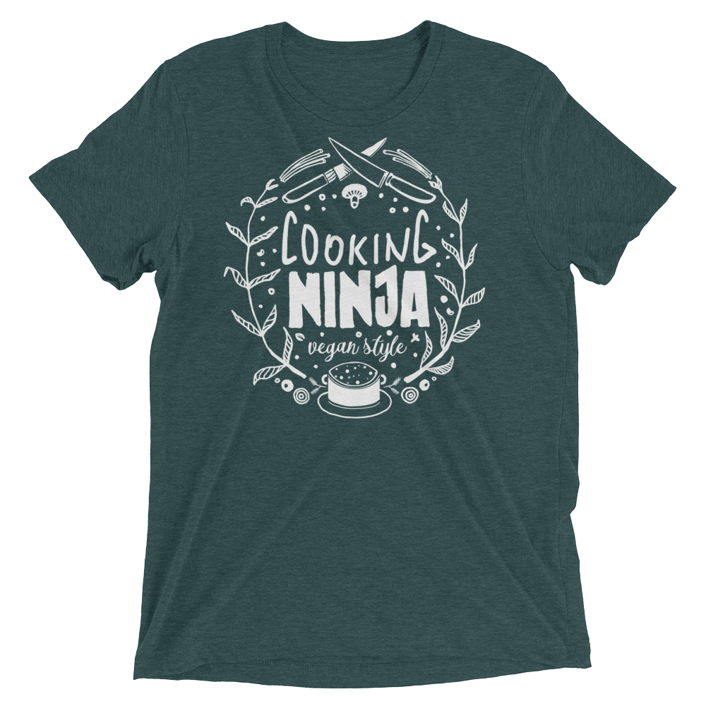 Vegan T-Shirt - Cooking Ninja - Emerald