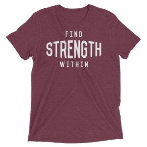 Vegan Yoga Shirt - Find Strength Within - Maroon