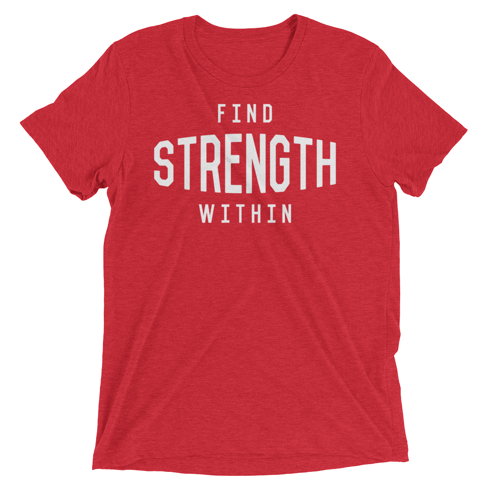 Vegan Yoga Shirt - Find Strength Within - Red