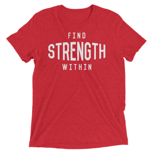 Vegan Yoga Shirt - Find Strength Within - Red
