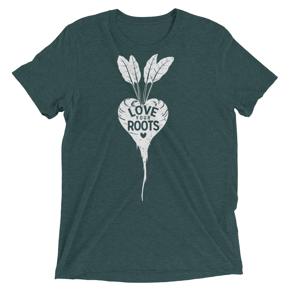 Vegan T-Shirt - Love Your Roots - Emerald