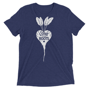 Vegan T-Shirt - Love Your Roots - Navy