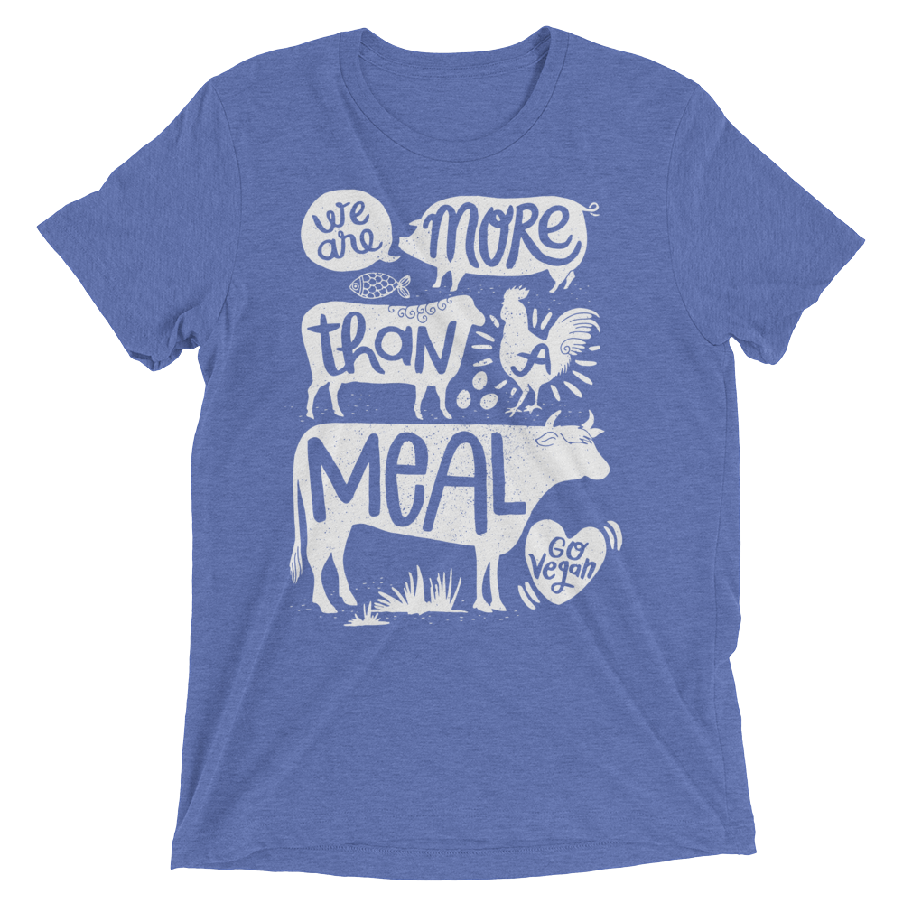 Vegan T-Shirt - More Than A Meal - Blue